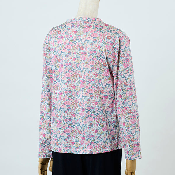 ETRO エトロ シルク100％ フローラルプリント リブニットカットソー 花柄 花柄プリントカットソー ｜50代60代70代のレディースファッションを